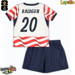 Yhdysvallat Folarin Balogun #20 Kotipaita Lapsille MM-kisat 2026 Lyhythihainen (+ shortsit)